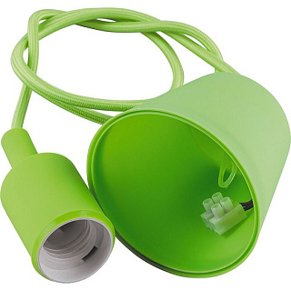 картинка Патрон для ламп со шнуром 1м, 230V E27, зеленый, LH127 от интернет-магазина К1-СТРОЙ