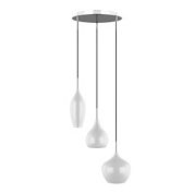 картинка 803050 (MD2098А-3W) Подвес PENTOLA 3х40W E14  ХРОМ/БЕЛЫЙ (в комплекте) от интернет-магазина К1-СТРОЙ