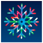 Фигура светодиодная «Снежинка» ULD-H4040-048/DTA RGB IP20 SNOWFLAKE 40х40см подвесная, 48 светодиодов UL-00007250 TM Uniel