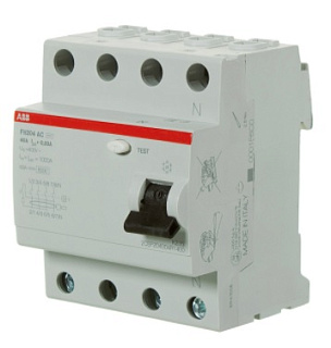 картинка УЗО FH204 AC-40/0,3 4-полюснотип AC 40A 300mA 4 модуля ABB от интернет-магазина К1-СТРОЙ