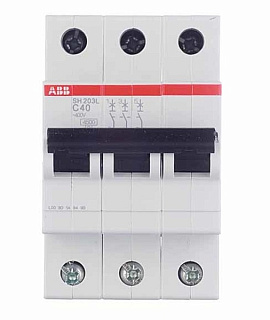 картинка Автоматический выключатель 3-полюсный SH203L 3P C 40А 4,5kA ABB от интернет-магазина К1-СТРОЙ