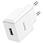 Сетевое зарядное устройство 1xUSB, 2.1A, 10.5W, белый C106A HOCO
