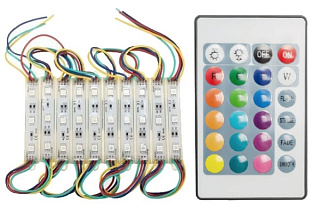 картинка Светодиодный модуль 220v-0,72w-40шт IP67 с пультом RGB от интернет-магазина К1-СТРОЙ