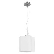 картинка 802110 (MD998-1) Подвес NUBI 1х40W E27 ХРОМ/БЕЛЫЙ (в комплекте) от интернет-магазина К1-СТРОЙ