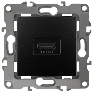 картинка Розетка HDMI, 12-3114-05 антрацит ЭРА от интернет-магазина К1-СТРОЙ