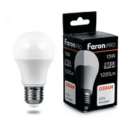 картинка Лампа светодиодная LB-1015 15w E27 2700k Feron.PRO+OSRAM от интернет-магазина К1-СТРОЙ