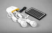 картинка Аккумуляторная солнечная панель 3W , кабель 3м, 2 лампочки по 1W, USB-кабель, PS0401 от интернет-магазина К1-СТРОЙ