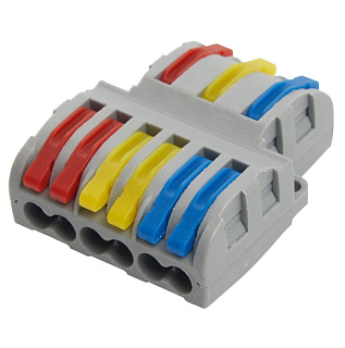 картинка Клемма универсальная монтажная разветвительная 3х6 проводов 222-428 Stekker от интернет-магазина К1-СТРОЙ