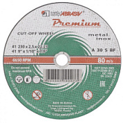 картинка Круг отрезной по металлу и нержавеющей стали 230х2.0х22 мм Премиум LUGAABRASIV от интернет-магазина К1-СТРОЙ