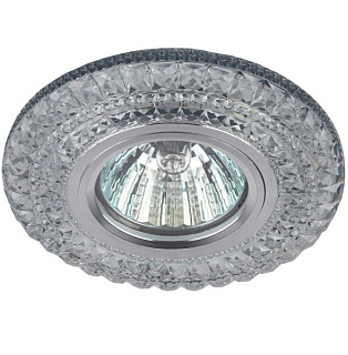 картинка Светильник DK LD3 SL/WH+BL декор cо светодиодной подсветкой(белый+голубой), прозрачный ЭРА от интернет-магазина К1-СТРОЙ