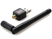 картинка Адаптер беспроводной сети Usb2.0 Wi-fi 802,11N 600Мбит/с с поворотной антенной 150Мбит/с от интернет-магазина К1-СТРОЙ