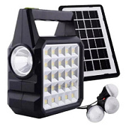 картинка Фонарь LED многофункциональный GDTimes GD-105 с солнечной панелью, 3 лампочками и powerbank от интернет-магазина К1-СТРОЙ