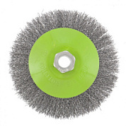 картинка Щетка для УШМ, 125 мм, М14, "тарелка", витая проволока Сибртех от интернет-магазина К1-СТРОЙ