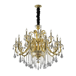 картинка 788152K*** (MD 300006-10+5) 3 КОР! Люстра LUSSO 15х60W E14 ЗОЛОТО (в комплекте) от интернет-магазина К1-СТРОЙ