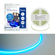 картинка Светодиодная COB лента LS630, 400SMD(2110)/ 7Вт/м 12V 5000*3*1.8мм синий, IP20 Feron от интернет-магазина К1-СТРОЙ