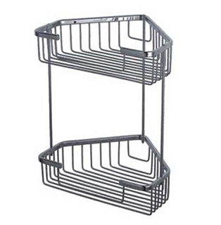 картинка Полка металлическая 2-ярусная угловая, F335-1 FRAP от интернет-магазина К1-СТРОЙ