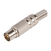 картинка РАЗЪЁМ штекер TV никель c пружиной 05-2011-4 Rexant от интернет-магазина К1-СТРОЙ
