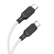 картинка Кабель Silicone 1м Type-C tu Type-C 3A 1 м черный X82 HOCO от интернет-магазина К1-СТРОЙ