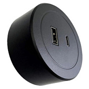 картинка Розетка трековая черная USB + TYPE-C 20Вт Электро от интернет-магазина К1-СТРОЙ