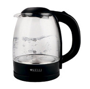 картинка Электрический стеклянный чайник KL-1386 Черный Kelli от интернет-магазина К1-СТРОЙ