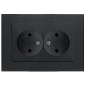 картинка Розетка 2-ая серия "Афина" графит б/з 16A-250В IP20, А0102-Gr UNIVersal от интернет-магазина К1-СТРОЙ
