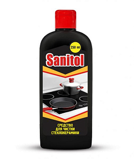 картинка Средство чистящее для стеклокерамики 250мл Sanitol от интернет-магазина К1-СТРОЙ