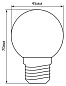 Лампа светодиодная 1W 230V E27 6400K LB-3725115 Feron