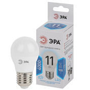 картинка Светодиодная лампа шар ЭРА LED smd P45-11w-840-E27 4000К от интернет-магазина К1-СТРОЙ