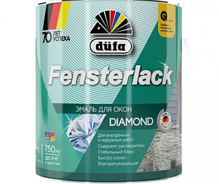 картинка Эмаль для окон белая 0,75 Fensterlack Dufa от интернет-магазина К1-СТРОЙ