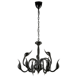 картинка 751127 (MD8098-12A BK) Люстра подвесная Cigno collo 12х20W G4 ЧЕРНЫЙ (в комплекте) от интернет-магазина К1-СТРОЙ