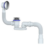 картинка Сифон для ванны плоск авт 1 1/2"x40 гофр 40х40/50 клик-клак S122E Unicorn от интернет-магазина К1-СТРОЙ