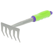 картинка Грабли 5-зубые 115х275 мм стальные, пластиковая рукоятка 63003 Palisad от интернет-магазина К1-СТРОЙ