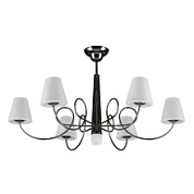 картинка Люстра потолочная Lightstar VORTICO 6+1х40W G9, чёрный/белый от интернет-магазина К1-СТРОЙ