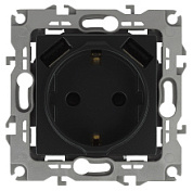 картинка Розетка 2P+E 16A-250В, штор. с 2xUSB 5В-3А, антрацит 12-4109-05 Эра12 от интернет-магазина К1-СТРОЙ