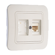 картинка Компьютерная розетка Makel Lillium RJ45, белая от интернет-магазина К1-СТРОЙ
