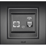 картинка Розетка телефонная черная Elbi от интернет-магазина К1-СТРОЙ