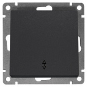 картинка Выключатель 1-клавишный 10А проходной графит A0025-Gr Universal Афина от интернет-магазина К1-СТРОЙ