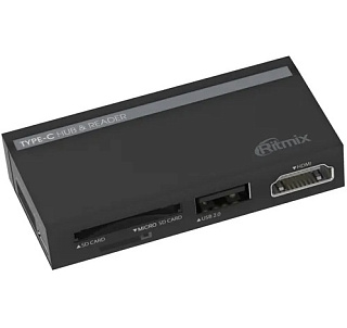 картинка USB Type-C Hub & Reader & HDMI для передачи файлов CR4630 Ritmix от интернет-магазина К1-СТРОЙ