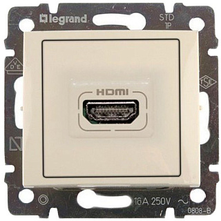 картинка Розетка HDMI СЛНК VLN, арт. 774185 Legrand от интернет-магазина К1-СТРОЙ