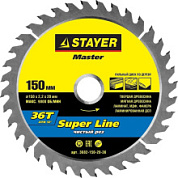 картинка Диск пильный SUPER-Line по дереву, 150х20 мм 36Т 3682-150-20-36 STAYER MASTER от интернет-магазина К1-СТРОЙ