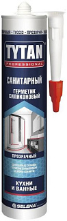 картинка Герметик силиконовый санитарный прозрачный 290мл Tytan Professional от интернет-магазина К1-СТРОЙ
