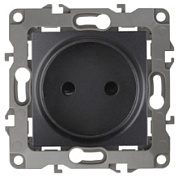 картинка Розетка без заземлением, 12-2105-05 антрацит ЭРА от интернет-магазина К1-СТРОЙ