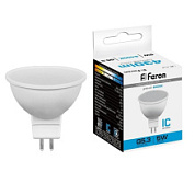 картинка Лампа светодиодная 5w 230V G5.3 6400K LB-24 25125 Feron от интернет-магазина К1-СТРОЙ