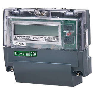 картинка Электросчетчик 200.02 5-60А/230В кл.т.1,0 многотарифный ЖКИ 200.02 Меркурий от интернет-магазина К1-СТРОЙ