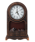 картинка Декоративный светодиодный камин светильник с часами SP22-1 антич. медь от интернет-магазина К1-СТРОЙ