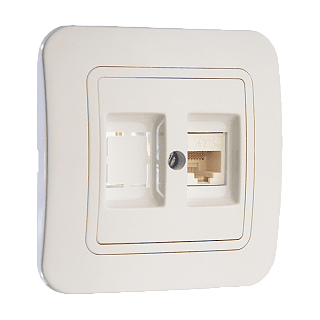 картинка Компьютерная розетка Makel Lillium RJ45, белая от интернет-магазина К1-СТРОЙ