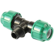 картинка Тройник с наружней резьбой ф20х1/2"х20, 770200 М012 ПЭ UNIO от интернет-магазина К1-СТРОЙ