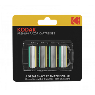 картинка Сменные кассеты Kodak Premium 5 лезвий, 4 шт от интернет-магазина К1-СТРОЙ