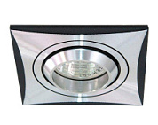 картинка Светильник встраиваемый потолочный CD2340 MR16 G5.3 черный-алюминий Feron от интернет-магазина К1-СТРОЙ