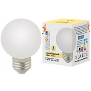 картинка Лампа декоративная светодиодная форма шар, матовая LED-G60-3W-3000K-E27-FR-С Volpe от интернет-магазина К1-СТРОЙ